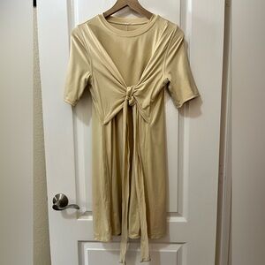 Lululemon Cotton Wrap-Front T-Shirt Dress Prosecco Women’s 6